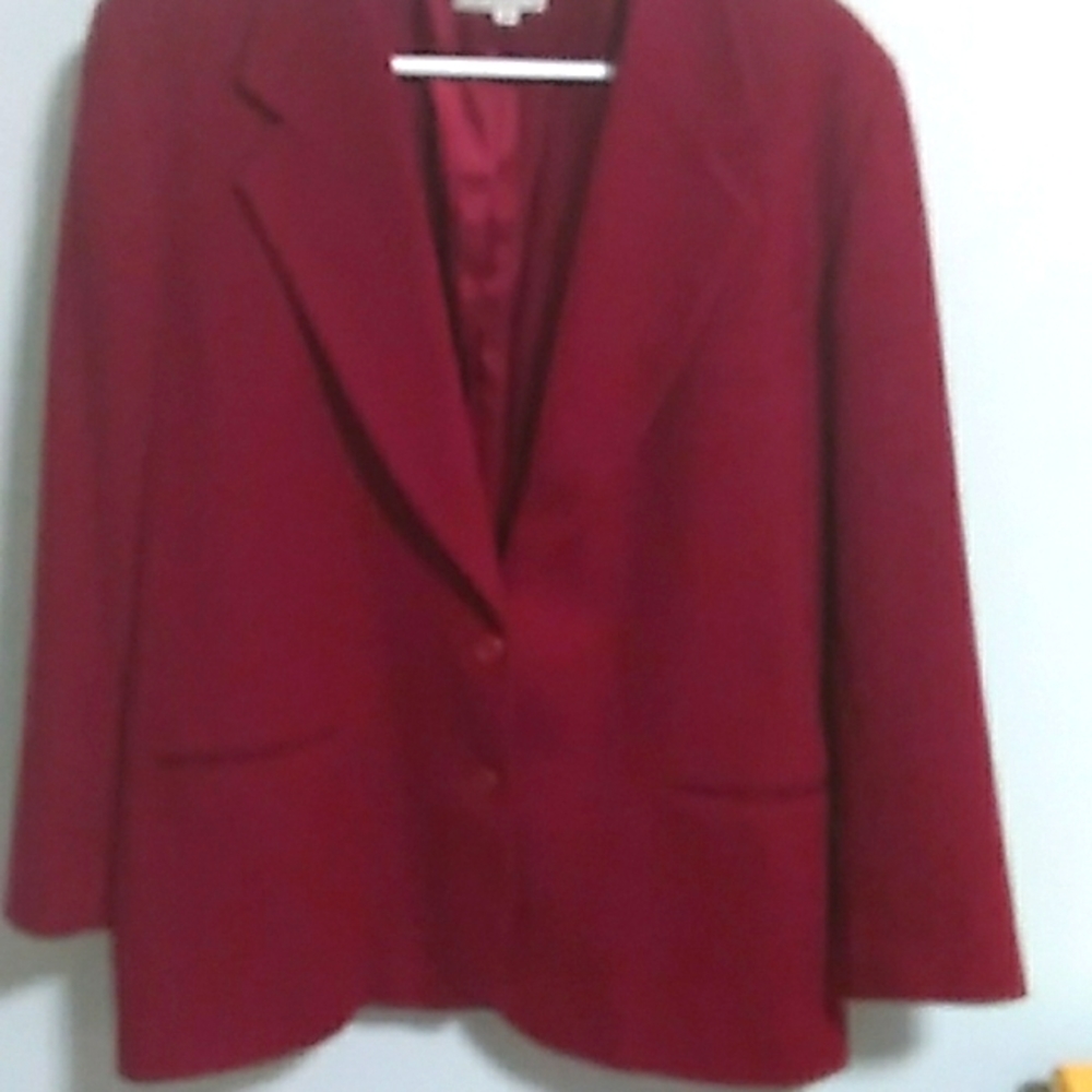 Wool Jacket color burgundy  size 8 R